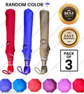 Pack of 3, Multicolor Two Fold Umbrella Combo For Women & Men. Umbrella for Regular use. Easy to Carry