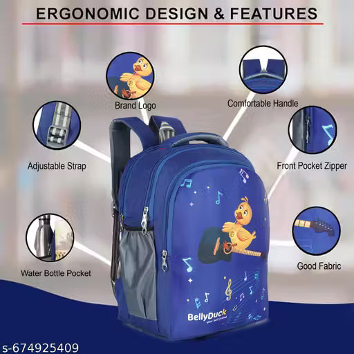 BellyDuck 25-L 40cm Kids School Bag For nursery Lkg ukg class Boys/Girls Lightweight School Bag with Lunch Bag