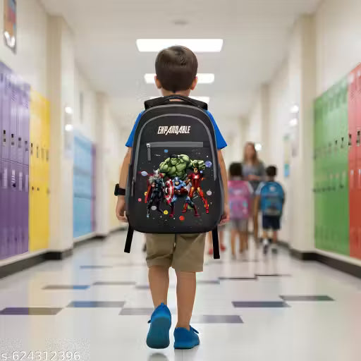 Avenger 25-L 40cm Kids School Bag For nursery Lkg ukg class Boys/Girls Lightweight Waterproof School Bag With Ultra LED Watch