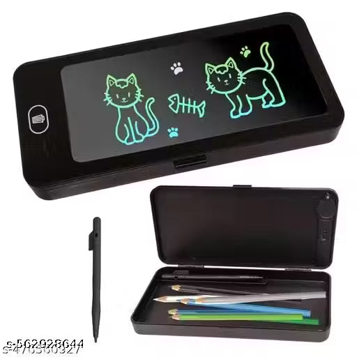 Writing pad pencil boc for kids 2 in 1 lcd tab and pencil boc inside new trending item for girls and boys