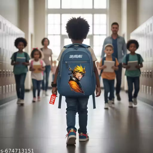 Printed 25-L 40cm Kids School Bag For nursery Lkg ukg class Boys/Girls Lightweight Waterproof School Bag with ulrtra LED Watch