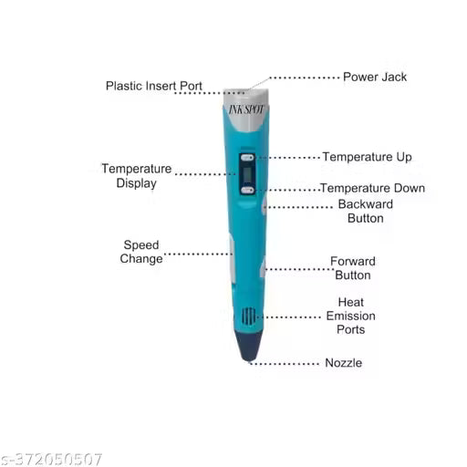 INK SPOT 3D Printing Drawing Pen with 3 pcs x 1.75mm PLA Filament for Kids and Adults Creative Modelling, Project