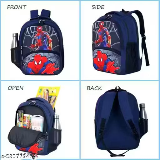 Spiderman Blue Kids School Backpack – Age 3–7 Durable Material Ideal for Travel, Picnic & Gift