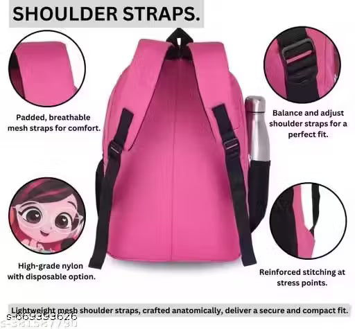 Super Quality School Backpack With Water Bottle 500ml School/Tution/Travel/Picnic, bag for cute kids