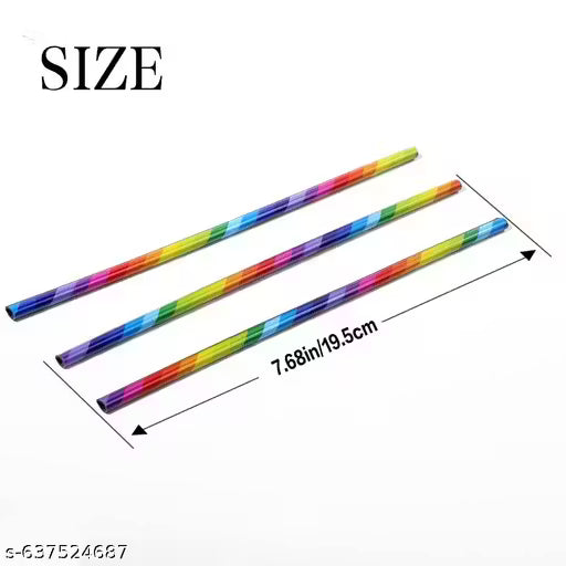 🚗✨ 10 Pack Car AC Vent Trim Strip (Rainbow Chrome Finish)