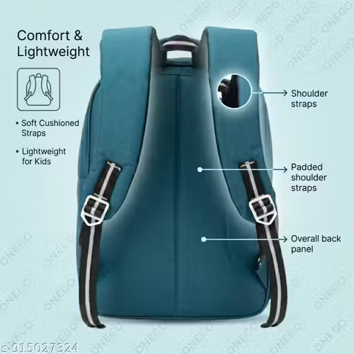 ONEGO 20L Kids Backpack Waterproof School Bag for Nursery LKG UKG Preschool Class 1 Tuition Travel Boys & Girls