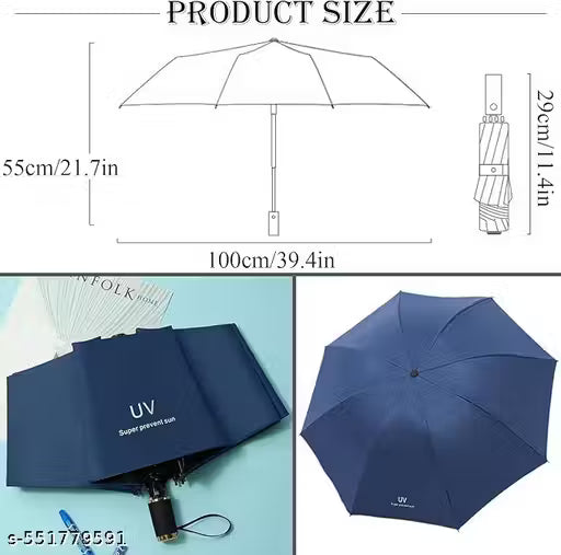 YAMUNA MART 1Pcs-Blue Automatic Open Umbrella To Protect From Rain And Sun UV Large Size Windproof For Men And Women