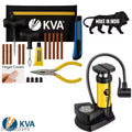 KVA KV-3610 Tubeless Tyre Puncture Repair Kit With 160PSI Foot Pump