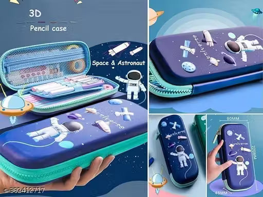 YTS 3D Cover Astronaut Pencil Pouch - Space Pouch for Boys, Hard Shell Pencil case, Pencil Pouch Boys for School Stationery Items, Pencil Pouch for Boys