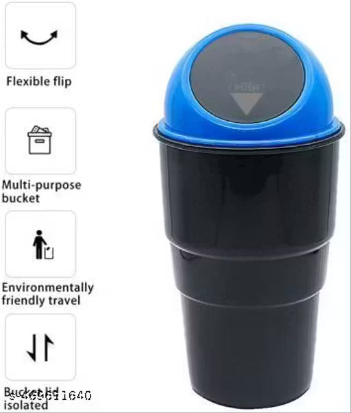 Oblivion Car Dustbin | Dustbin For Car | Car Trash Bin | Car Bin | Car Trash Can | Car Bin Trash | Mini Car Trash Bin | Portable Trash Can For Car, Home, Office ( Blue)