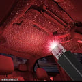 USB Car Roof Star LED Lights, Flexible Romantic Night Lamp Fit All Cars Ceiling Decoration Light Interior Ambient No Need to Install (Red)