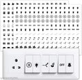 Transparent Switch ID Stickers for Switch Boards, 46 Designs, Pack of 330 Pieces (Transparent)