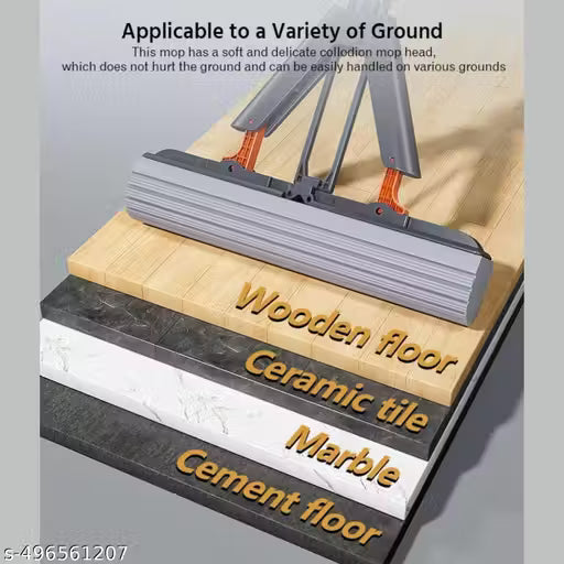 Sponge Mop, Roller Mop Super Absorbent Sponge Mop Refill, Self Squeeze Sponge Mop for Tile Marble Laminate Floor Cleaning