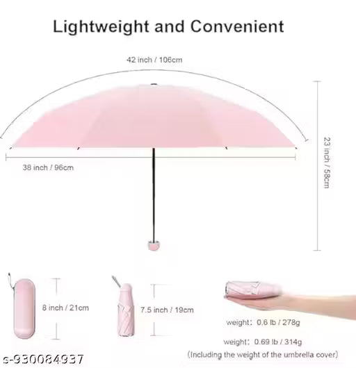 (Pack Of 1, Any colour)Mini Folding Windproof & Compact UV Umbrella for Sun Protection Rain Windproof Strong Large 3 Fold for Women Handbags,3 Fold for Men Women, Stylish & Compact