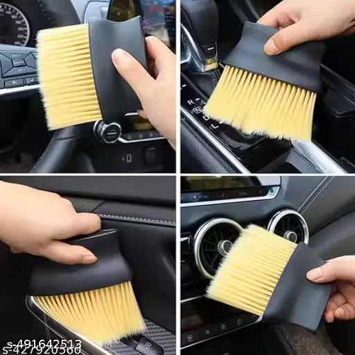 GLEAMIFY 6 PCs Microfiber Car Duster with Long Handle Car Cleaning Brush mini , Car Cleaning Cloth Car Exteriror and Interiror Ac Vent Cleaner Brush , Glass Wash Cleaning tablet (5psc ) , Car Mnini Dustbin Motorbike, SUVs Car Cleaning Kit