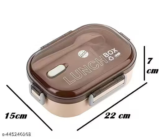 ARCYU Insulated Airtight Plastic Leak-Proof Lunch Box Unbreakable Lid, Snacks Tiffin for Office and School, Light Weight, Easy Clean for Office, School, Picnic & Travelling, 1000ml - Cream