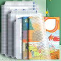 [30 Pcs-3 Different sizes-10 Each] Transparent Paper Sticker Book Cover Film Clear Matte for Craft 30Pcs,Waterproof School Textbook Protective Case Can Be Cut Self-Adhesive A4 Book Cover