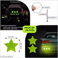 PACK GREEN STAR 10 PCS & RIM RETRO 20 PCS Sign Safety Reflective Decal Tape Waterproof (GREEN)