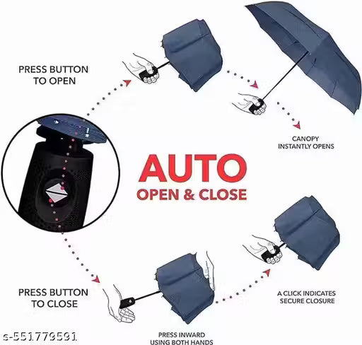 YAMUNA MART 1Pcs-Blue Automatic Open Umbrella To Protect From Rain And Sun UV Large Size Windproof For Men And Women