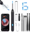 Ear Wax Cleaner Tool Kit with HD Camera WiFi Connection Resuable Ear Wax Removal Endoscope Tool Set Ear Camera Otoscope with Light, Ear Cleaning Kit with Cap for, iPad, Android Phones