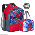 Spiderman bag 30 Liter 16 ×12inch Pre-School 31cm For Nursery (LKG/UKG/1st std) Waterproof School Bag with Free lunch bag