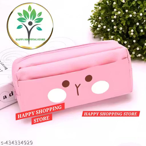 Combo Cute Pencil Case Aesthetic Pencil Case for Girls Large Capacity Pen Pencil Pouch Multifunctional Stationery Case for School(Set of 3, Blue, Pink, White)