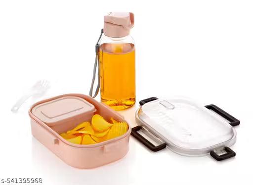 Lunch Box & Water Bottle Combo for Kids | Tiffin Box 900 ml, Water Bottle 1000 ml, | Leak Proof | Easy to Clean | Ideal for School, Picnic |