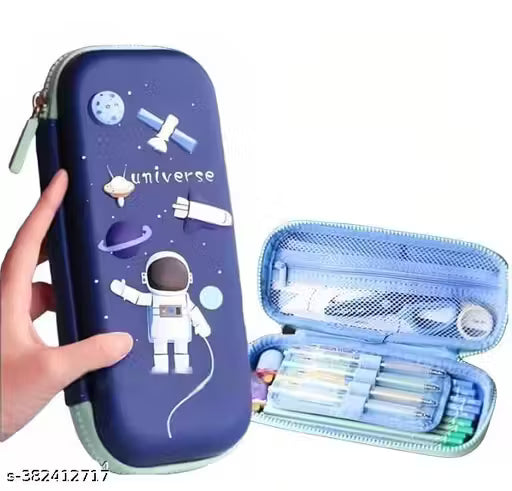 YTS 3D Cover Astronaut Pencil Pouch - Space Pouch for Boys, Hard Shell Pencil case, Pencil Pouch Boys for School Stationery Items, Pencil Pouch for Boys