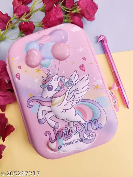 3D Cover EVA Pencil Case Large Capacity Pencil Pouch Bag Compass School Pouch Organizer for Students Kids Premium Stylish Pen Holder Pouch, Stationery Box