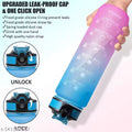 Water Bottle - 1000 ml Motivational Time Marker, Leakproof Durable BPA-Free Non-Toxic Sipper Water Bottle for Office, Gym & School, TIME MAKER WATER BOTTLE