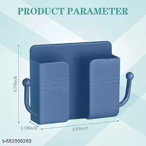 Wall Mount Self-Adhesive Wall Storage Mobile Holder | Mobile Phone Charging Bracket | Multipurpose Organizer Wall Mount Holder for Remotes,Phone (Multicolour Pack