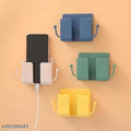 Wall Mount Self-Adhesive Wall Storage Mobile Holder | Mobile Phone Charging Bracket | Multipurpose Organizer Wall Mount Holder for Remotes,Phone (Multicolour Pack