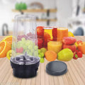 DARAZ Bullet Mixer Juicer 500ml Jars Fit Only most Traditional Mixers Grinder | Includes Free Cover Caps Food-Grade Plastic Juice Jar Set with Lids with 2 Lock & 4 Teeth Coupler