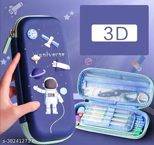 YTS 3D Cover Astronaut Pencil Pouch - Space Pouch for Boys, Hard Shell Pencil case, Pencil Pouch Boys for School Stationery Items, Pencil Pouch for Boys