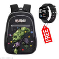 Avengerss Hulkk 25-L 40cm Kids School Bag For nursery Lkg ukg class Boys/Girls Lightweight Waterproof School Bag With Ultra LED Watch