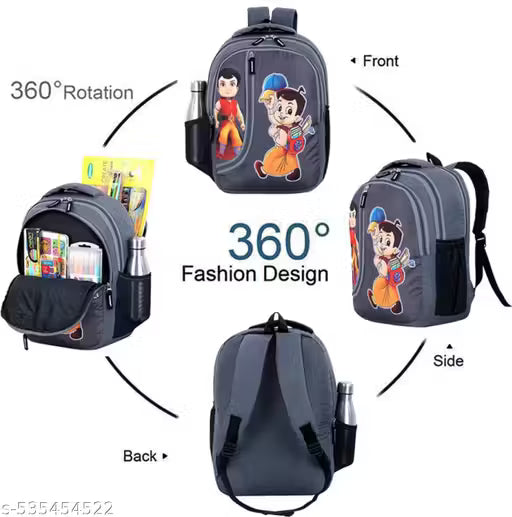 Unisex Kid's 22L Cartoon School Bag/Backpack for Kids Stylish/Casual Backpack School Bag For Age Group (3-9Years)