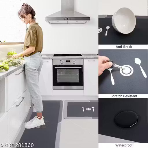 Kitchen Mats, Waterproof Memory Foam Kitchen Rugs, Standing Desk Mat Floor Mats, Comfort Runner Rug Carpets for Kitchen Floor, Sink (bigg)