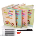 Magic Writing Practice Copybook | Alphabet, Drawing, Math and Number Tracing Book for Preschoolers with Pen | Practical Writing Tool Simple Hand Lettering | Set of 4 Books