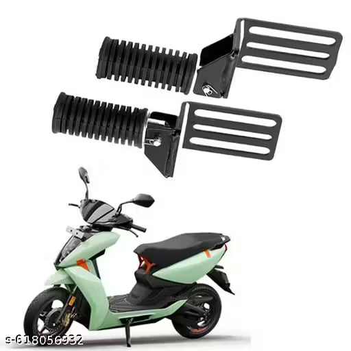 Scooter Footrest - Both Side Mount Foot Pegs for Electric & Petrol Scooters Foot Rest (Black)