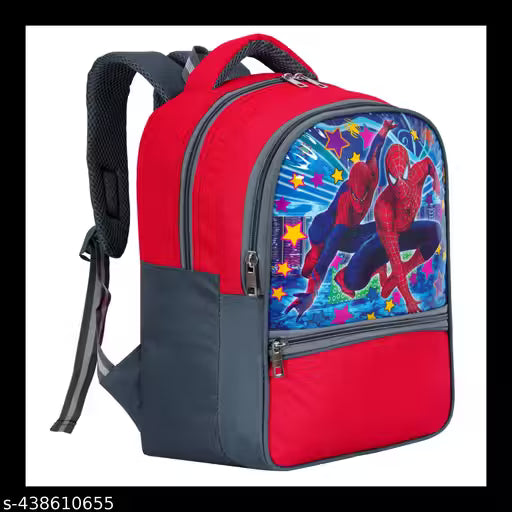 Spiderman bag 30 Liter 16 ×12inch Pre-School 31cm For Nursery (LKG/UKG/1st std) Waterproof School Bag with Free lunch bag