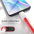 65-Watt Mobile Charger, 65 Watt Fast Charger; Super-Fast Universal Mobile Charger, 65 watt charger, 65 Watt Powerr Adapter Compatible With Supervooc, VOOC, Warp, Dash, SuperDart & Fast Charging with Detachable Red Cable Included
