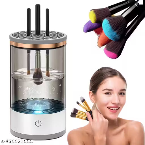 Electric Makeup Brush Cleaner, Makeup Brush Cleaner Machine with Brush Clean Mat, Automatic Cosmetic Brush Cleaner Makeup Brush Tools for All Size Beauty Makeup Brushes Set