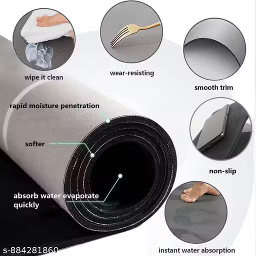 Kitchen Mats, Waterproof Memory Foam Kitchen Rugs, Standing Desk Mat Floor Mats, Comfort Runner Rug Carpets for Kitchen Floor, Sink (bigg)