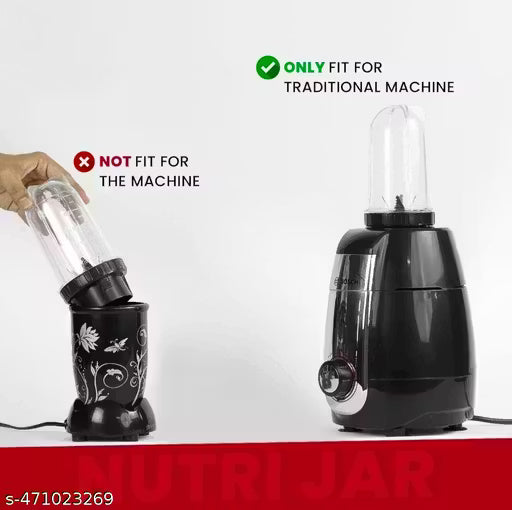 DARAZ Bullet Mixer Juicer 500ml Jars Fit Only most Traditional Mixers Grinder | Includes Free Cover Caps Food-Grade Plastic Juice Jar Set with Lids with 2 Lock & 4 Teeth Coupler