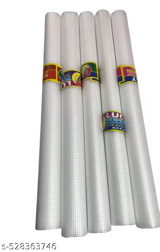 White Synthetic Notebook Cover Rolls – Pack of 5 Rolls (4m Each) | notebook cover roll | synthetic book cover roll | white book cover roll | waterproof notebook cover |