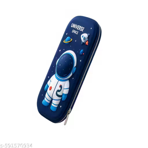 3D Cover Eva Space Astronaut Theme Pencil Case Large Capacity Pencil Pouch Bag Organizer for Students Kids Stylish Pen Holder Pouch Stationery Box ,Pencil case for boys ,space pouch, pencil box for boys, Space theme pouch