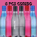 Pack of 6 Water Bottles, 1 Litre Each, Plastic Fridge Bottle Set, BPA Free and Leak Proof Bottles for Travel, Work, Ideal for Gym, Office, Home, College (COBRA_BOTTLE)