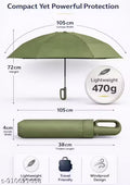 Premium Automatic Folding Umbrella for Men & Women | 105 cm Large Canopy | Windproof 10 Ribs | UV & Rain Protection | Lightweight 470g | Travel Friendly Compact Umbrella